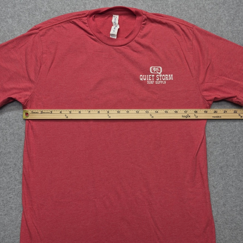 Quiet Storm T-Shirt Mens M Red Heathered Ocean Graphic Logo Surf Supply - Picture 4 of 16